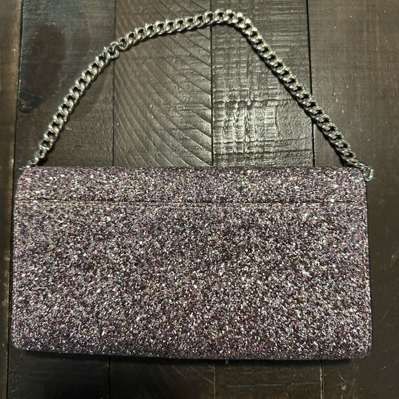 kate spade New York rose gold glitter Milou Sunset Lane clutch. - Picture 2 of 5